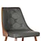 Armen Living Lily Mid-Century Dining Chair in Walnut Finish and Gray Faux Leather LCLLSIWAGRAY - alternate 8
